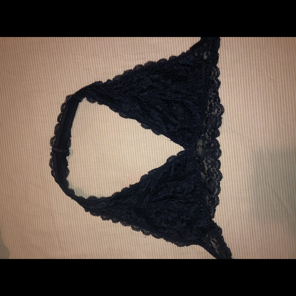 Navy blue lace bralette